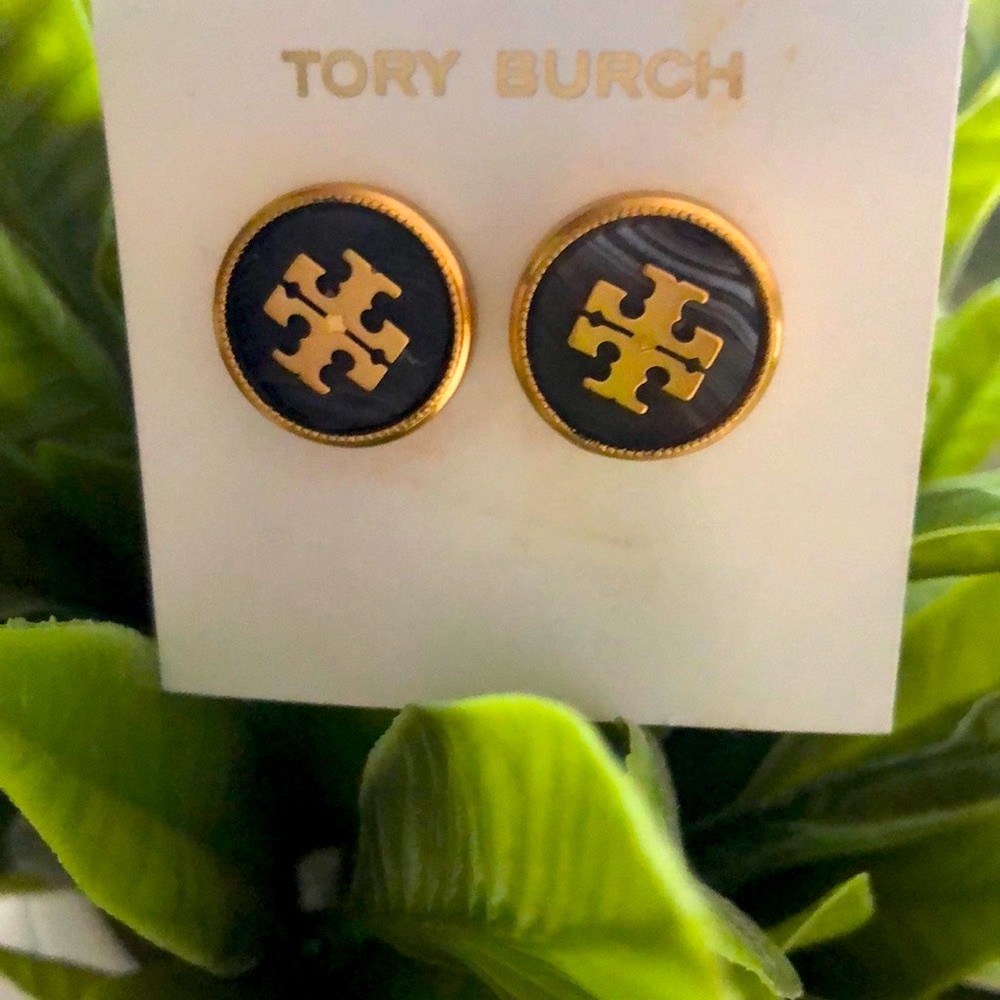 Tory Burch Semi- precious stud earring